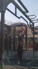 Man completes outdoor fitness workout in Burgas public exercise area