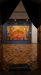Art exhibition documented at Alliance Française in Arequipa, Peru