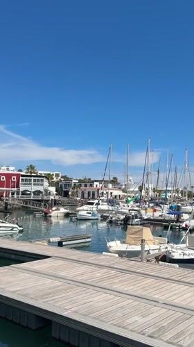 Tranquil marina day captured in Yaiza, Spain