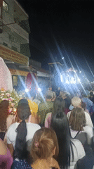 Religious procession with statues draws crowds in Tinaquillo Venezuela