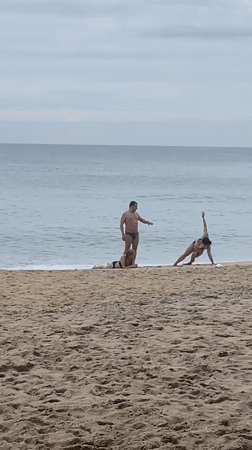 Family beach outing captured in Phu Thuy Ward Vietnam