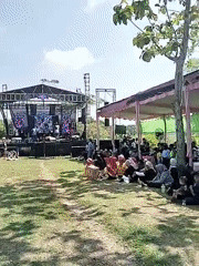 Community outdoor festival draws families in Karanganom, Indonesia
