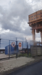 Vehicle journey documents industrial landscape in Chaikovsky, Russia