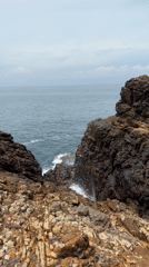 Morning coastal views captured from rocky cliffs in Kudawella