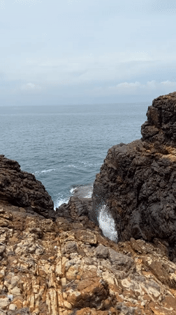 Morning coastal views captured from rocky cliffs in Kudawella