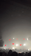 Concert with colorful lighting observed in Belgrade, Serbia