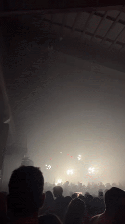 Concert with colorful lighting observed in Belgrade, Serbia