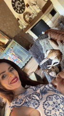 Woman documents afternoon with dogs in Konz, Germany