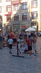 Busy summer afternoon at Wrocław's Market Square