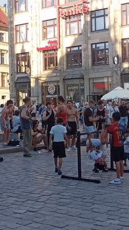 Busy summer afternoon at Wrocław's Market Square