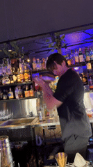 Evening bar scene and street art documented in Bratislava