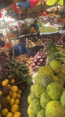 Fresh produce market bustling in Galadimawa, Nigeria