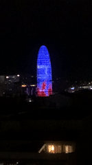 Sagrada Familia glows in night lights amid continued construction