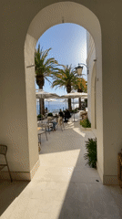 Afternoon scenes from Tivat Montenegro's waterfront and marina district
