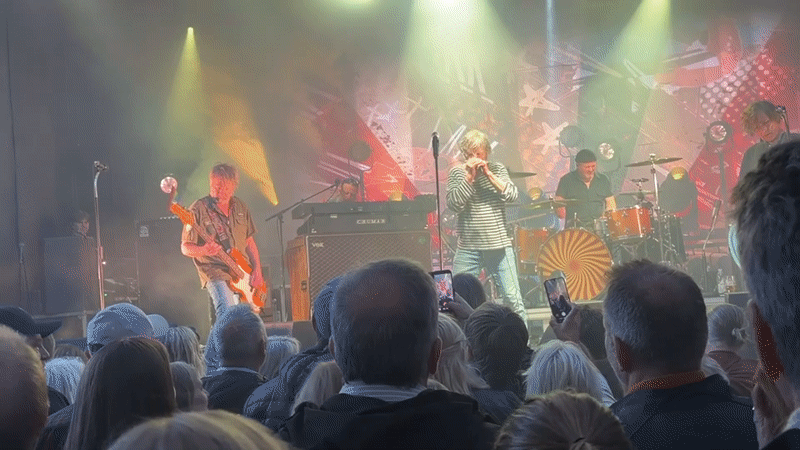 Live band concert performed in Tønsberg, Norway evening show