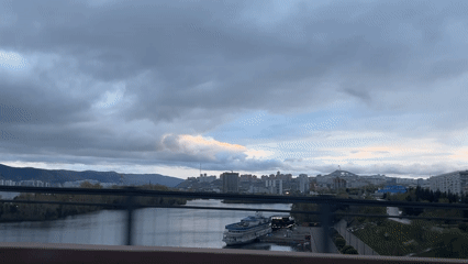 Drive through Krasnoyarsk captured in three sequential memories