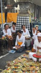 Traditional religious ceremony observed in North Kuta, Indonesia