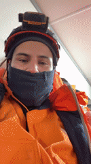 Safety-equipped personnel recorded indoors in Brest, France