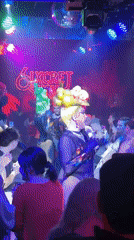 Drag show performance captured at Chiang Mai entertainment venue