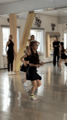 Young dancers practice choreography at Ufa studio