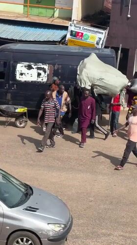 Morning marketplace activity documented in Bukuru, Nigeria