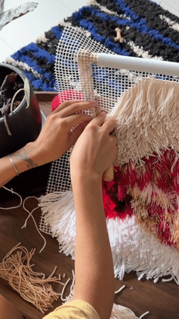 Textile crafting and coffee shop scenes from Chang Phueak