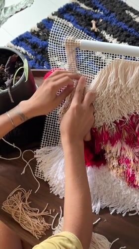 Textile crafting and coffee shop scenes from Chang Phueak