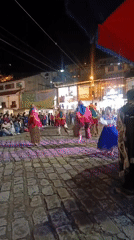 Nighttime cultural festival features traditional dancing in El Cisne Ecuador