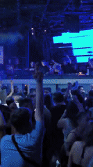 Nightclub crowd dancing in Sant Quirze del Vallès
