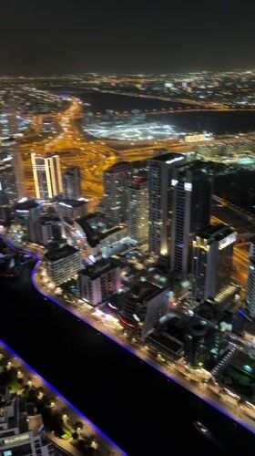 Evening documentation of Dubai's luxury venues and skyline