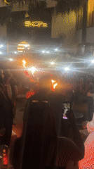 Fire performer entertains packed crowd at Abuja nightclub SKOPE
