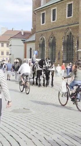 Afternoon scenes from Krakow's historic Main Market Square