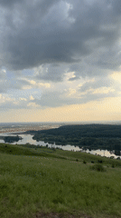 Hilltop views over the Volga floodplain, Tatarstan