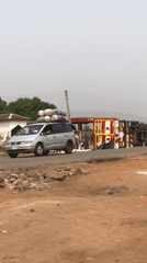 Truck overturns on dusty road in Karshi, Nigeria