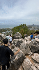 Morning visitors gather at Đà Nẵng coastal overlook