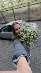 Woman takes elevator selfies in Khimki, Russia
