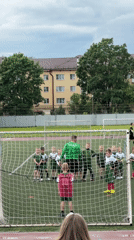 Youth soccer practice draws families to Veliky Novgorod stadium