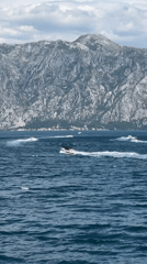 Six speedboats race across Montenegro bay near Perast