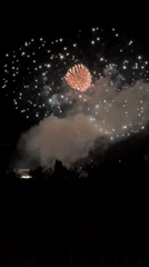 Fireworks display lights up night sky in Gabrovo, Bulgaria