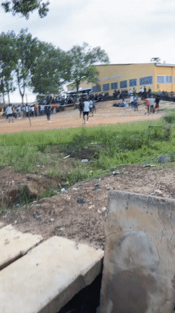 Community gathering and soccer game in Rafin Par, Nigeria