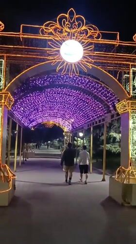 Evening scenes documented across public spaces in Kokshetau, Kazakhstan