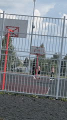 Summer afternoon at sports complex in Chernushka, Russia