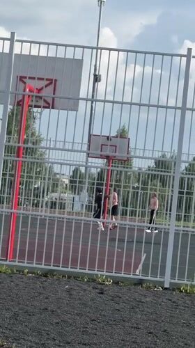 Summer afternoon at sports complex in Chernushka, Russia