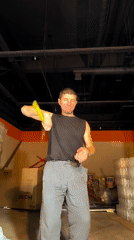 Nunchaku practice session in a Qarağandı warehouse