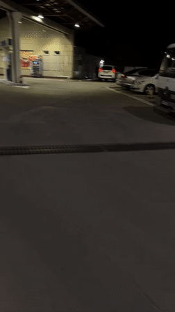 Nighttime movements documented across Zvezdara gas station and residential area