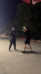Nighttime gathering features boxing, exercise at Varna gas station
