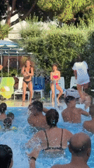 Lively pool day at a Gatteo beach resort in August