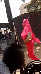 Two people spotted outdoors in separate daytime settings