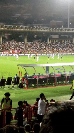 Night football match at Yerevan's Republican Stadium