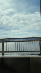 Driver captures bridge crossing view in Ust-Ilimsk, Russia
